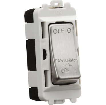 GDM020BC 10A Fan Isolator Module in Brushed Chrome