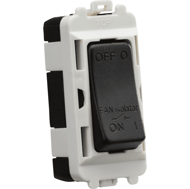 Knightsbridge Switches and Sockets GDM020MB 10A Fan Isolator Module in Matt Black
