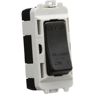 GDM020MB 10A Fan Isolator Module in Matt Black