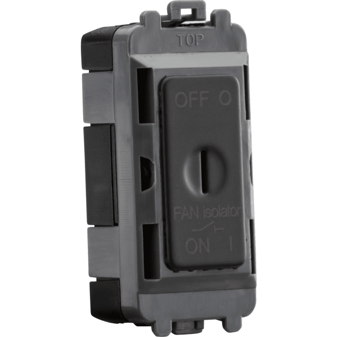 Knightsbridge Switches and Sockets GDM021AT 10A Fan Isolator Key Switch Module in Anthracite