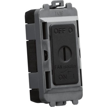 GDM021MB 10A Fan Isolator Key Switch Module in Matt Black