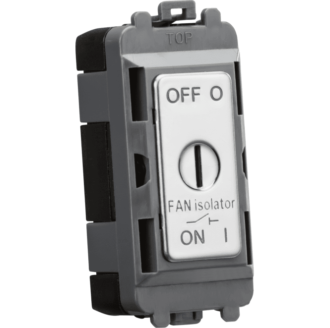Knightsbridge Switches and Sockets GDM021PC 10A Fan Isolator Key Switch Module in Polished Chrome