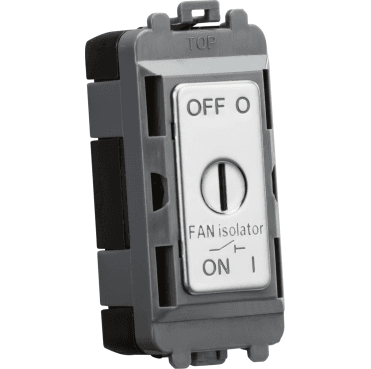 GDM021PC 10A Fan Isolator Key Switch Module in Polished Chrome