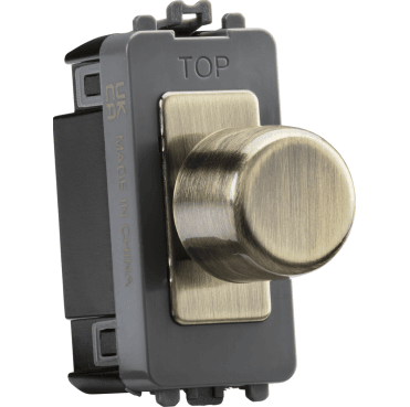 GDM150IAB 1G 2W 10-150W (5-100W) Intelligent Dimmer in Antique Brass