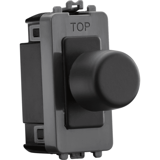 Knightsbridge Switches and Sockets GDM150IAT 1G 2W 10-150W (5-100W) Intelligent Dimmer in Anthracite