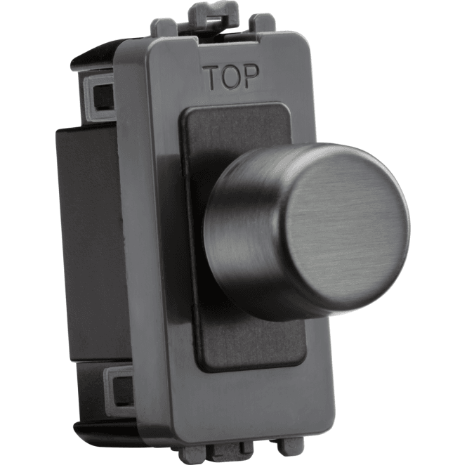 Knightsbridge Switches and Sockets GDM150ISB 1G 2W 10-150W (5-100W) Intelligent Dimmer in Smoked Bronze