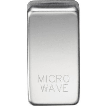 GDMICROPC Switch Cover marked "MICROWAVE" in Polished Chrome