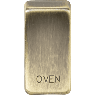 GDOVENAB Switch Cover marked "OVEN" in Antique Brass