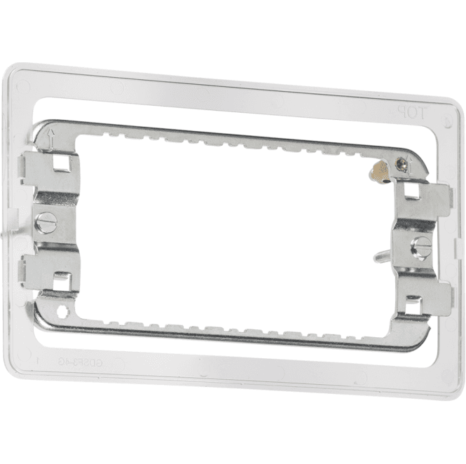 Knightsbridge Switches and Sockets GDS002F 3-4G Grid Mounting Frame for Screwless