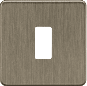 GDSF001AB Screwless 1G Grid Faceplate in Antique Brass