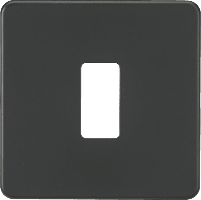 Knightsbridge Switches and Sockets GDSF001AT Screwless 1G Grid Faceplate in Anthracite