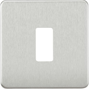 GDSF001BC Screwless 1G Grid Faceplate in Brushed Chrome
