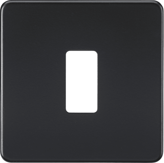 Knightsbridge Switches and Sockets GDSF001MB Screwless 1G Grid Faceplate in Matt Black