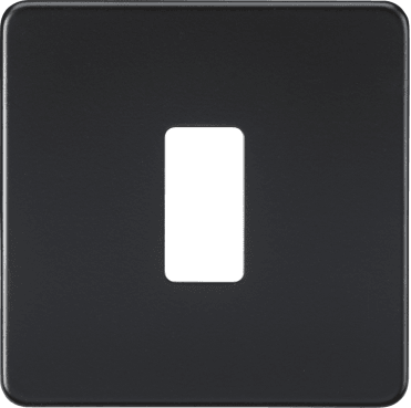 GDSF001MB Screwless 1G Grid Faceplate in Matt Black