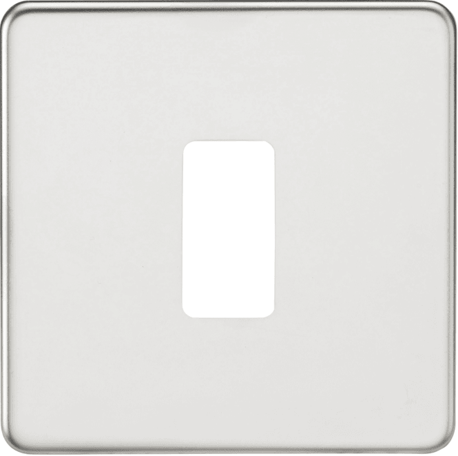 Knightsbridge Switches and Sockets GDSF001PC Screwless 1G Grid Faceplate in Polished Chrome