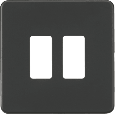 GDSF002AT Screwless 2G Grid Faceplate in Anthracite