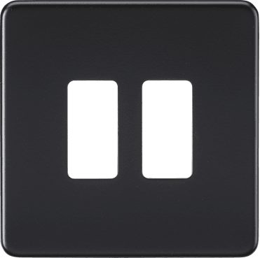 GDSF002MB Screwless 2G Grid Faceplate in Matt Black