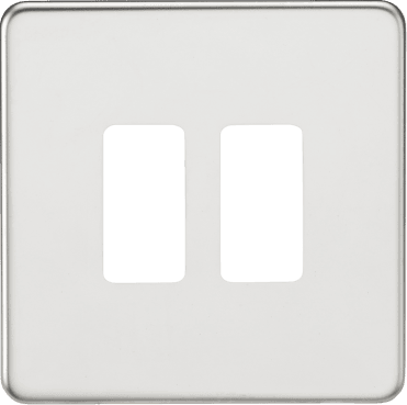 GDSF002PC Screwless 2G Grid Faceplate in Polished Chrome