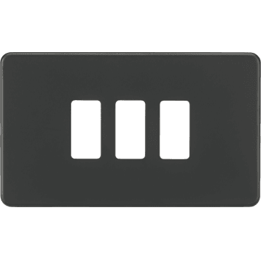 GDSF003AT Screwless 3G Grid Faceplate in Anthracite