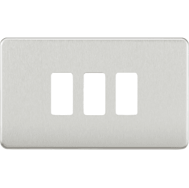 GDSF003BC Screwless 3G Grid Faceplate in Brushed Chrome