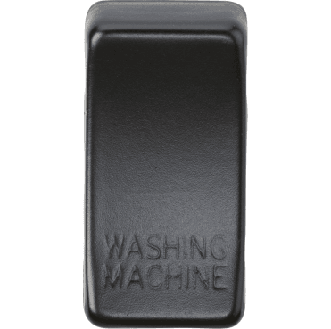 GDWASHMB Switch Cover marked "WASHING MACHINE" in Matt Black