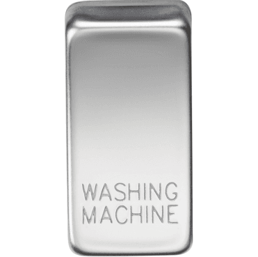 GDWASHPC Switch Cover marked "WASHING MACHINE" in Polished Chrome