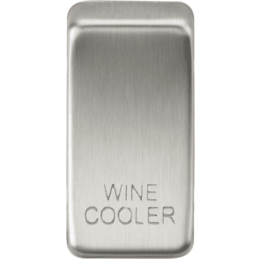 GDWINEBC Switch Cover marked "WINE COOLER" in Brushed Chrome