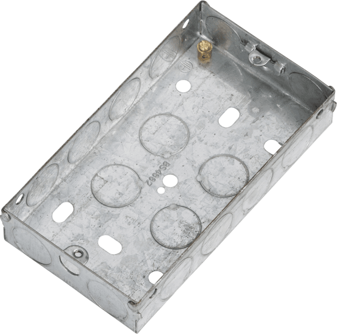 Knightsbridge Switches and Sockets GSK225 Double 25mm Metal Back Box