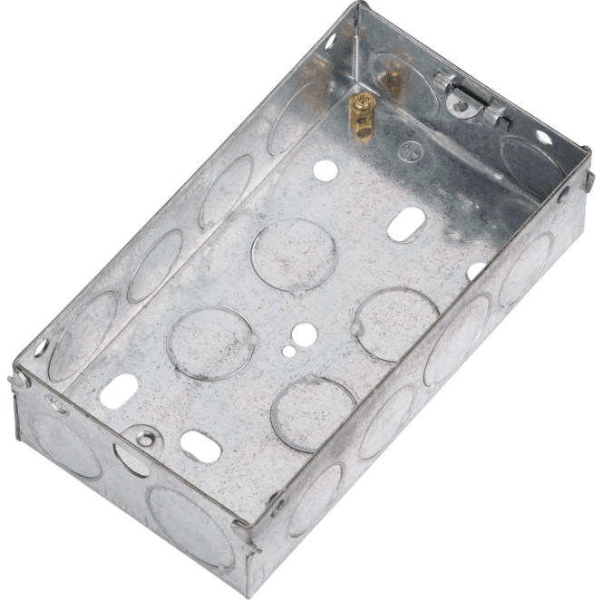 Knightsbridge Switches and Sockets GSK235 Double 35mm Metal Back Box