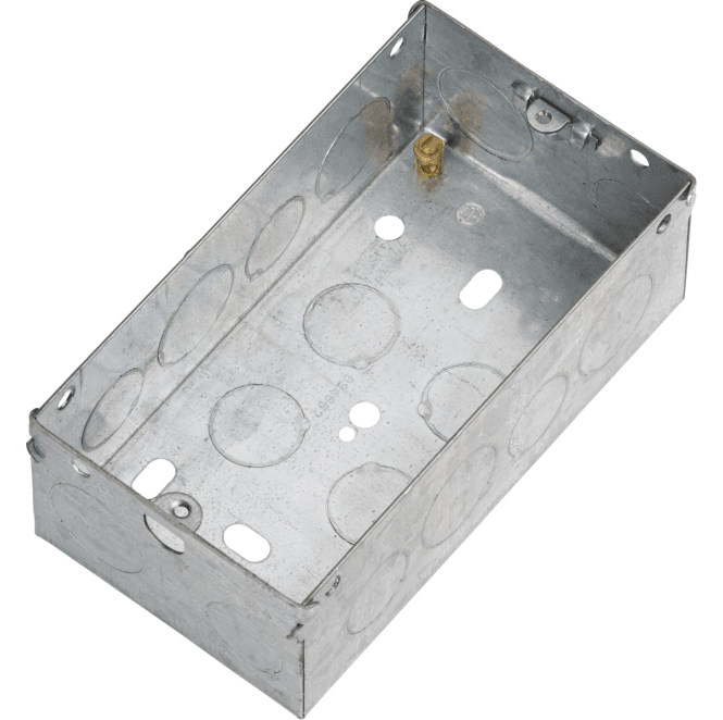 Knightsbridge Switches and Sockets GSK247 Double 47mm Metal Back Box