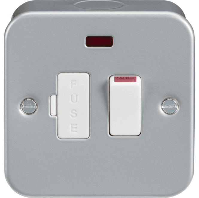Knightsbridge Switches and Sockets M6300N Metal Clad 13A Switched Fused Spur with Neon