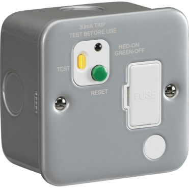 M6RCD Metal Clad 13A RCD Fused Spur 30mA (Type A)