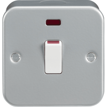 M8341N Metal Clad 1G 20A DP Switch with Neon