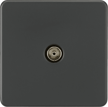SF0100AT Screwless 1G TV Outlet in Anthracite