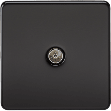 SF0100MB Screwless 1G TV Outlet in Matt Black