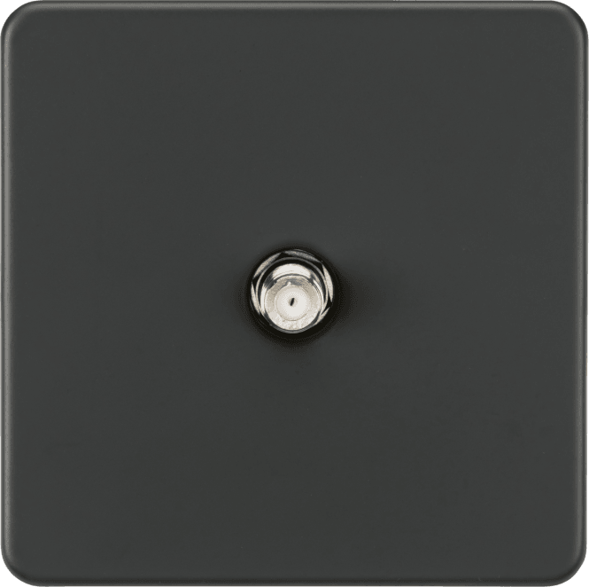 Knightsbridge Switches and Sockets SF0150AT Screwless 1G SAT TV Outlet in Anthracite