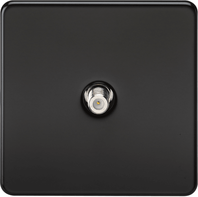 Knightsbridge Switches and Sockets SF0150MB Screwless 1G SAT TV Outlet in Matt Black