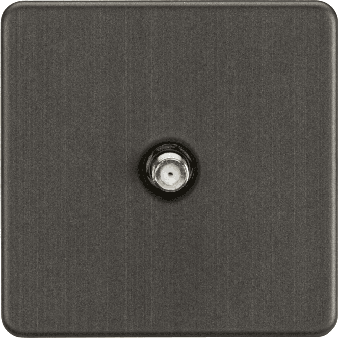 Knightsbridge Switches and Sockets SF0150SB Screwless 1G SAT TV Outlet in Smoked Bronze