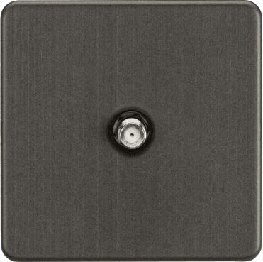 SF0150SB Screwless 1G SAT TV Outlet in Smoked Bronze