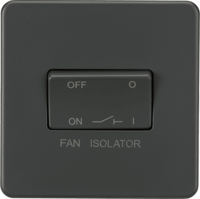 Knightsbridge Switches and Sockets SF1100AT Screwless 3 Pole Fan Isolator Switch in Anthracite