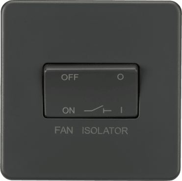 SF1100AT Screwless 3 Pole Fan Isolator Switch in Anthracite