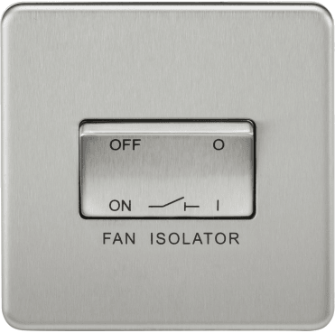 SF1100BC Screwless 3 Pole Fan Isolator Switch in Brushed Chrome