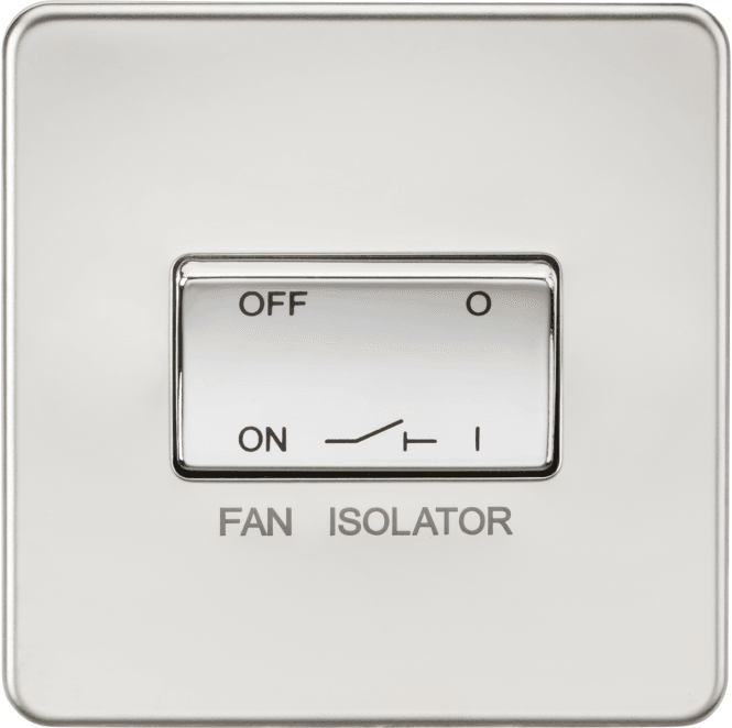 Knightsbridge Switches and Sockets SF1100PC Screwless 3 Pole Fan Isolator Switch in Polished Chrome