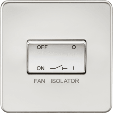 SF1100PC Screwless 3 Pole Fan Isolator Switch in Polished Chrome