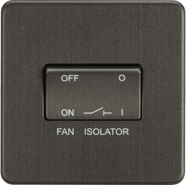 SF1100SB Screwless 3 Pole Fan Isolator Switch in Smoked Bronze