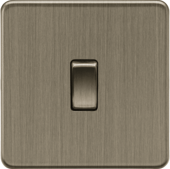 Knightsbridge Switches and Sockets SF1200AB Screwless 1G Intermediate Switch in Antique Brass