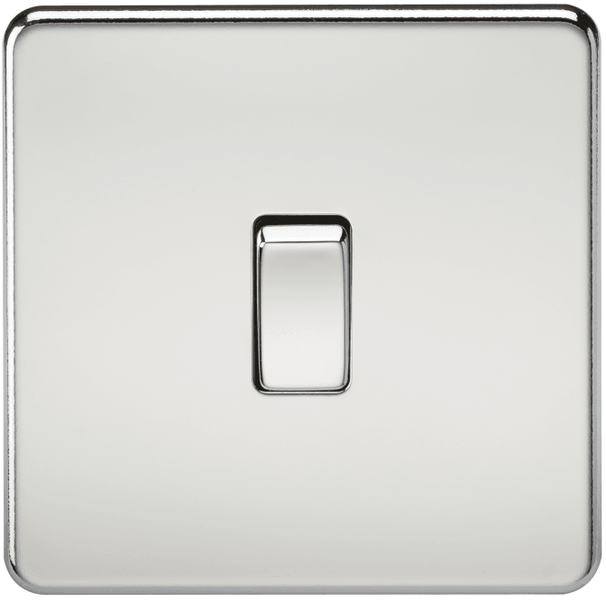 Knightsbridge Switches and Sockets SF1200PC Screwless 1G Intermediate Switch in Polished Chrome