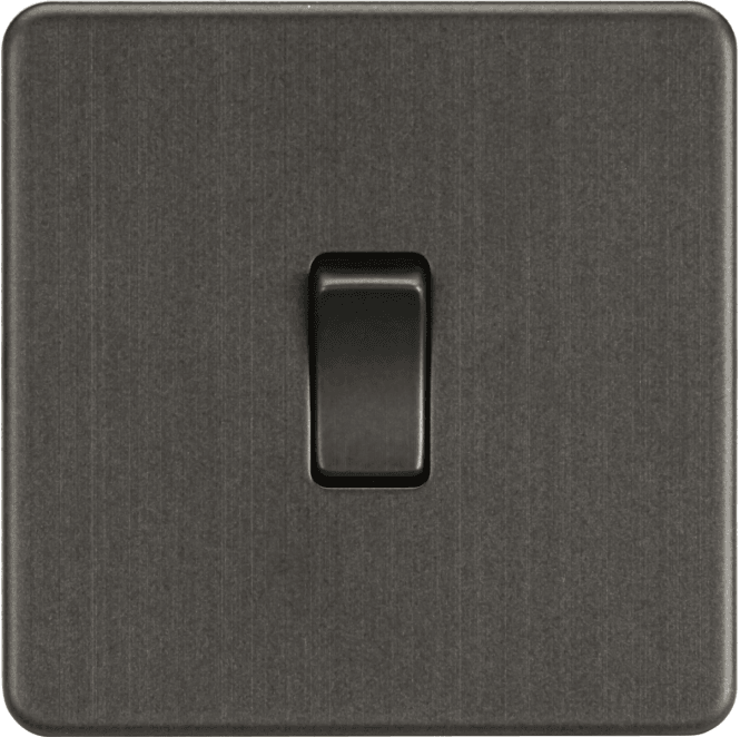 Knightsbridge Switches and Sockets SF1200SB Screwless 1G Intermediate Switch in Smoked Bronze