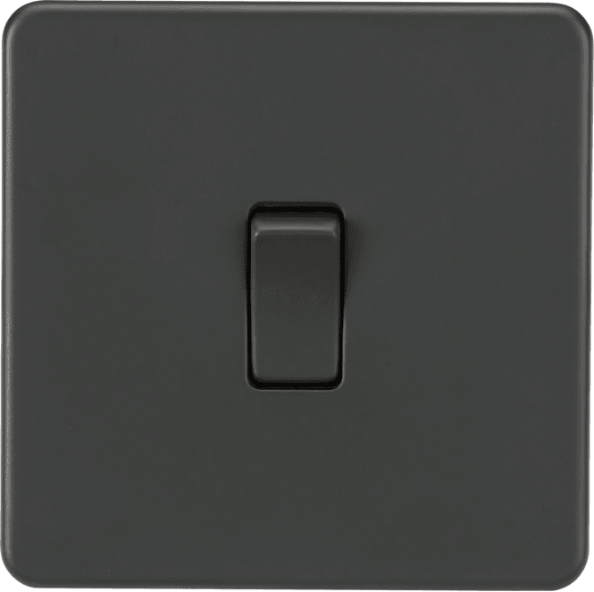 Knightsbridge Switches and Sockets SF2000AT Screwless 1G 2W Switch in Anthracite