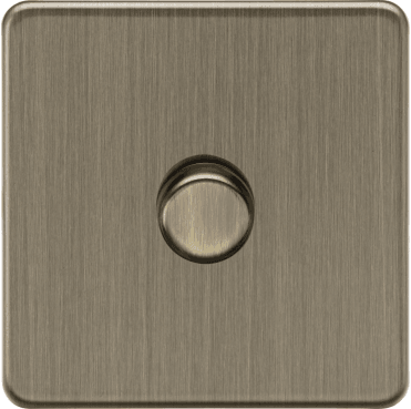 SF2191AB Screwless 1G 2W 10-200W (5-150W LED) Intelligent Dimmer in Antique Brass
